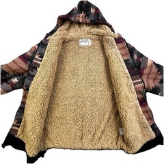 Big Ball Sports Hoodie Adult Medium Sherpa Lined Aztec Southwestern Full Zip