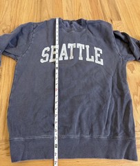 John Galt Sweatshirt One Size BLUE Seattle Crewneck Pullover Made Italy