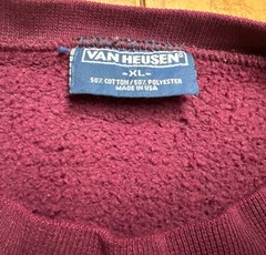 VTG Van Heusen Edinburgh Golf Sweatshirt Sz XL Red Faded Distressed USA Made