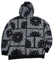 Dogg Supply By Snoop Dogg Pullover Hoodie Men’s Size L Black White Paisley