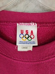 Vintage Olympics Sweatshirt Adult Large Purple Long Sleeve Crew Neck Logo USA