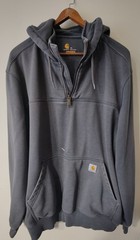 Carhartt Distressed 1/4 Zip Heavyweight Pullover Hoodie Men’s XL Oversized