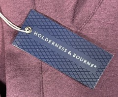 Holderness & Bourne Men’s The Payne Golf Pullover Snap Button Plum Large