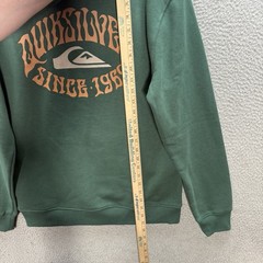Quiksilver Sweatshirt Adult Small Green Hoodie Pullover Skater Surfer Grunge NEW