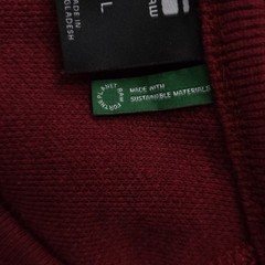 G Star Raw Pullover Crew Shirt Burgundy Large Organic Cotton Sustainable Preppy