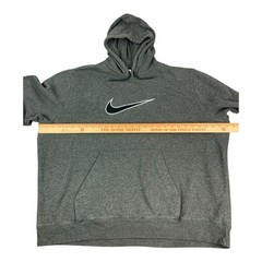 Nike Men’s Hoodie Pullover Sweatshirt Gray Cotton Polyester Blend Size 2XL