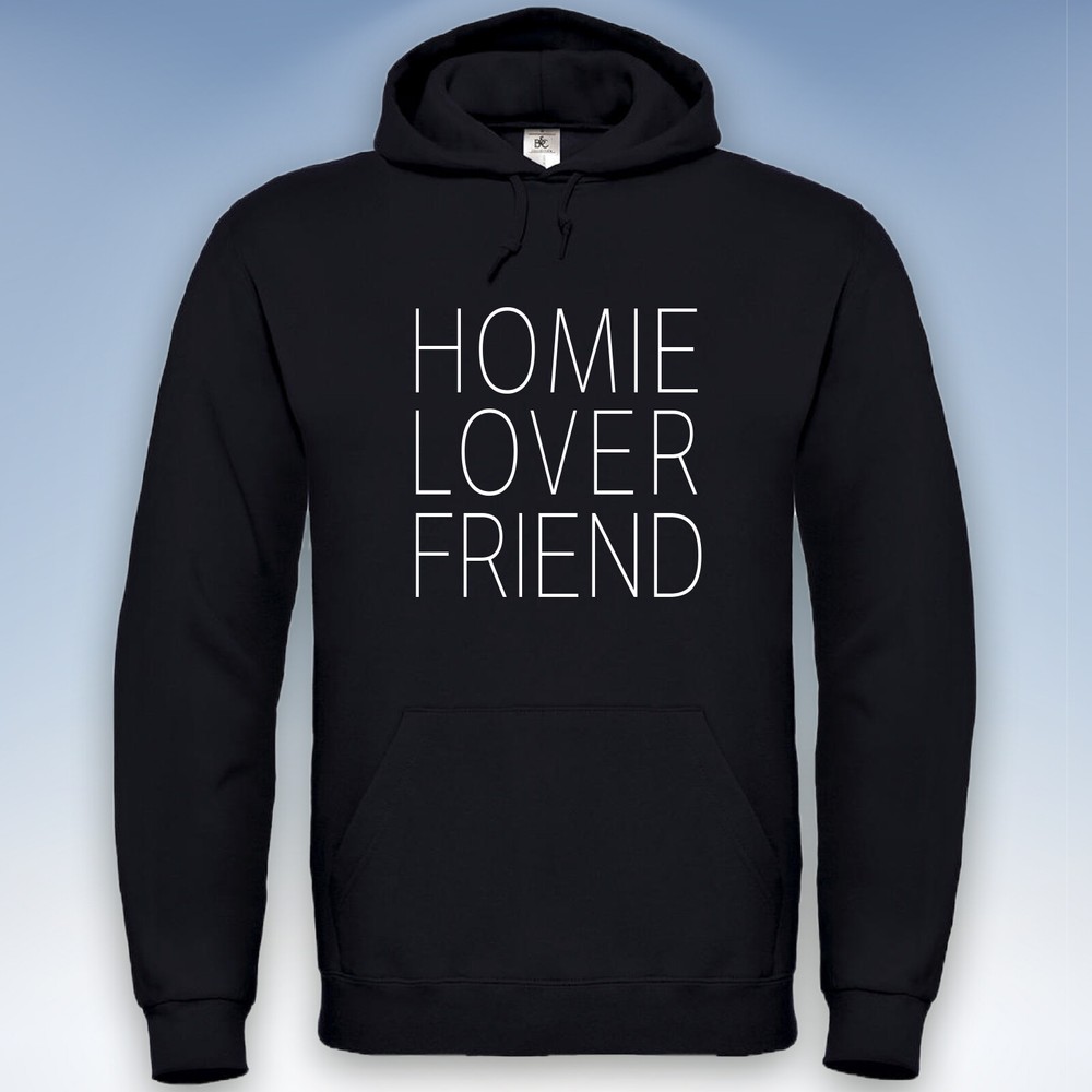 Homie Lover Friend Hoodie Hooded Pullover Sweatshirt Couple Valentines Day XXS-5XL