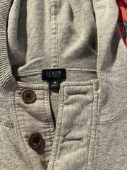 J. Crew Pair of Men’s Button Collar Hooded Sweatshirts – Size Medium