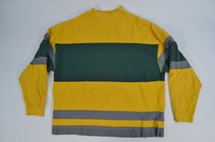 Vintage Gap 90’s Gold Yellow Green Gray Striped Shirt Pullover Sweatshirt Large