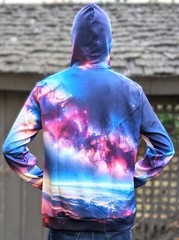 AMIALA Galaxy Universe Art Hooded Sweatshirt, 3D Unisex Hoodies S M L XL 2XL