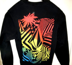 Vtg VOLCOM Sweatshirt MEN’S SMALL S Colorful 2 SIDED Neon SURF Skater Y2K Grunge