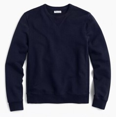 JCREW sweatshirt navy french terry dark blue plain basic crewneck XXL 2XL NWT nr