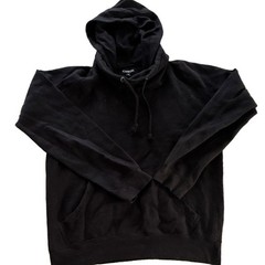 CARBON Hoodie Men M Black Solid Pullover Hooded Drawstring Pockets