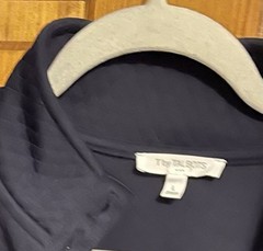 Talbots Blue Solid Collared Button Pullover Sweatshirt Men’s L Regular