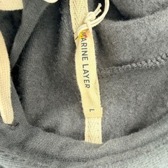 Marine Layer Hoodie Mens L Gray Dell Intel Tech Custom Pullover Soft Sustainable
