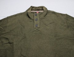 Quiksilver Men’s Mock Knit Pullover Sweatshirt JL3 Olive Heather Size 2XL NWT
