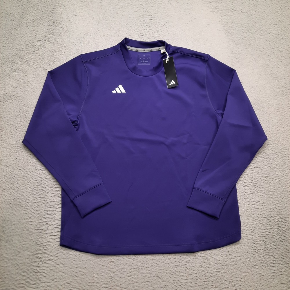 Adidas Crew Sweater Sweatshirt Men’s Size Medium Purple Baseball Dugout IY8745