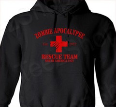 ZOMBIE APOCALYPSE Rescue Team funny horror the walking dead halloween HOODIE
