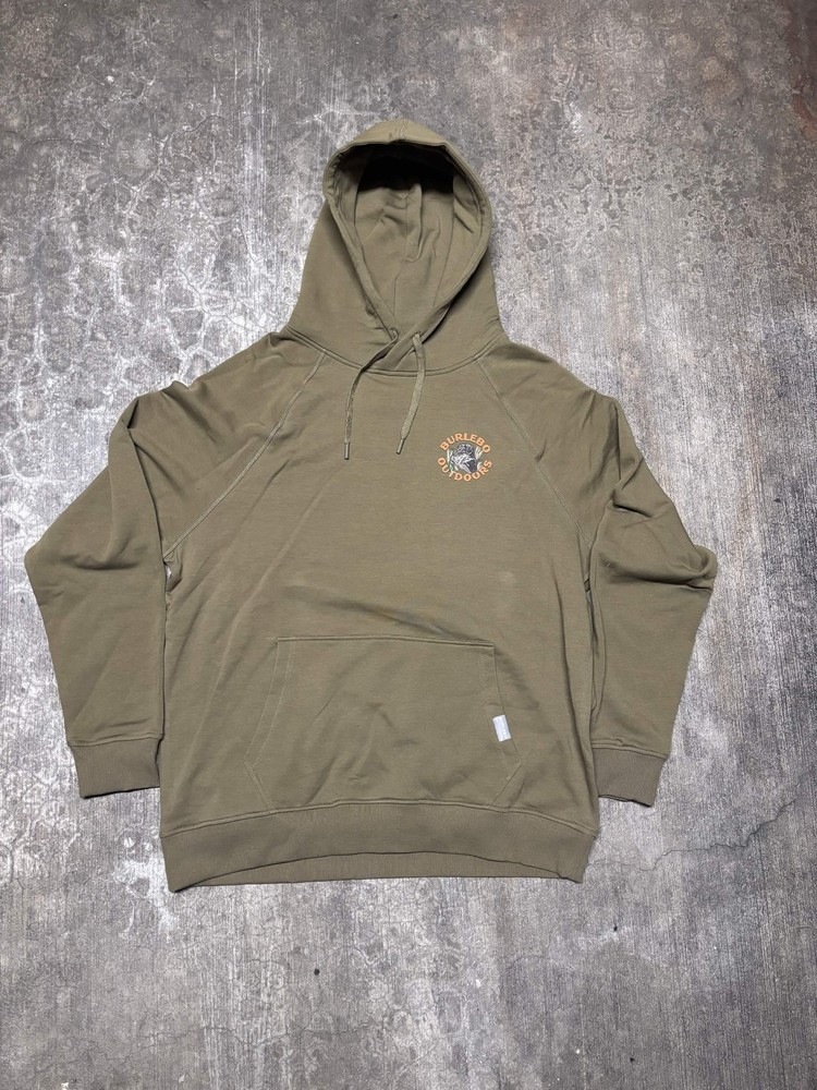 Burlebo Men’s Old School Duck Hunt Fleece Hoodie Size Small – Brown BRAND NEW