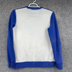 Calvin Klein Jeans Sweatshirt Mens Small Blue White Colorblock Logo Fleece