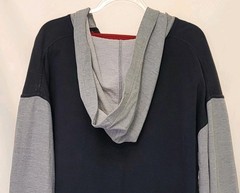 ESPRIT Men’s VTG Hooded Pullover Colorblock Sweatshirt Blue Fade Grunge Sz L 90s