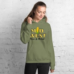 Midwest Born & Raised Unisex Hoodie Gift S,M,L,XL,2X,3X