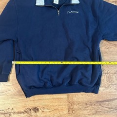Oarsman 913 Navy Blue Quarter Zip Pullover Sweatshirt with Boeing Logo