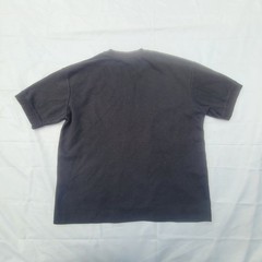 Zara Basic Short Sleeve Sweatshirt Mens Size M Black Ribbed Trim Minimalist D41