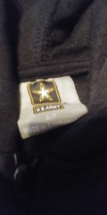 US ARMY OFFICIAL BLACK HOODIE MENS SMALL FULL ZIP + FRONT POCKETS BRAND NEW!