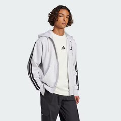 adidas men Essentials 3-Stripes Fleece Hoodie