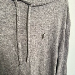 Polo Ralph Lauren Men’s Size Large Hooded T-Shirt Long Sleeve Light Heather Gray