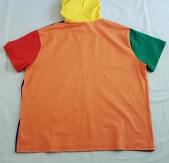 POLO RALPH LAUREN Men’s Size 4X B Sweatshirt Color Block Short-Sleeve Hoodie
