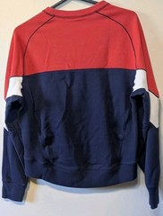 Wilson Color-Block Crewneck Sweatshirt Red/White/Navy – Med – Vintage Style