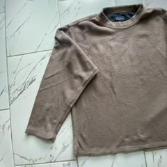 Vintage Basic Editions Mens Large Brown Fleece Crewneck Sweatshirt Pullover