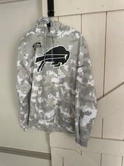 Nike Buffalo Bills gray and white digital camouflage hoodie Salute to Service