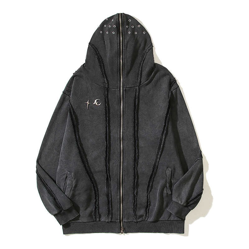 Mens Women Thug Hooded Club Pullover Hoodie Cardigan Zip Sweatshirt Jumper Coat