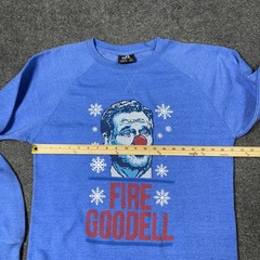 J America Sweatshirt Mens Large Blue Crewneck Pullover Fire Goodell Barstool