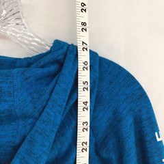 American Eagle Pullover Hoodie Men’s Med Heather Blue Gray Sweatshirt Spellout
