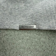 Represent Owners Club Sweatshirt Mens Large L Grey Long Sleeve Polo Sweater 1