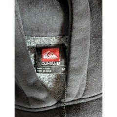 Quiksilver Mens DryFlight Pullover Hoodie Black Embroidered Logo Sweatshirt NEW