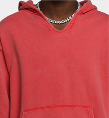 MNML Open Neck Hoodie Vintage Red Sizes XS, S, M, L, XL & XXL NEW Men Sweatshirt