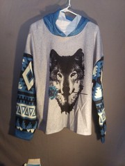 Unbranded Aztec type Womans Hoodie Lite Pullover Southwestern Size 3xl