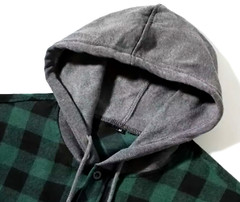 Hoodie Blue-Red-Purple-Green Dark Gray Shirt Flannel Look L-XL-2XL-3XL Free Ship