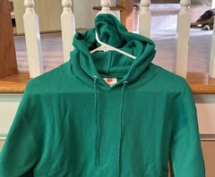 Mens XL Hoodie Fleece Kelly Green (Super Soft) Pullover Sweatshirt Fleece.”NEW”