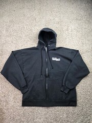 Vintage Star Trek Deep Space Nine Hoodie Mens XL Black Full Zip 20th Anniversary