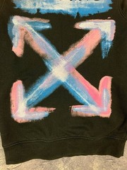 Off-White Men’s Black Graphic Sweatshirt Size S Cotton Made in Portugal