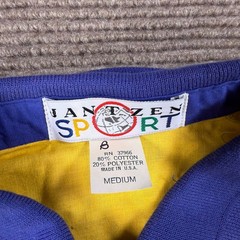 Vintage 90s Jantzen Sport Know Your Signs Ski Sweatshirt Color Block Retro M