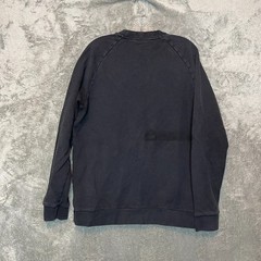 adidas Men Originals Trefoil Graphic Logo Active Faded Black Crew Sweatshirt M