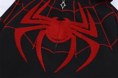 Spider-Man Unisex Oversized Hoodie Full Zip Hooded Sweatshirts Embroider Jacket