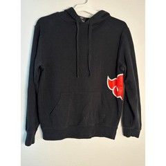 Naruto Shippuden Akatsuki Cloud Hoodie Black Red Graphic Sweatshirt Small
